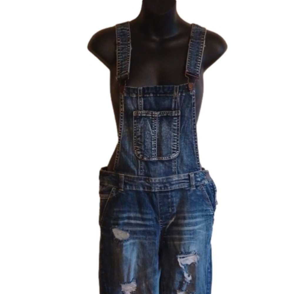DISTRESSED overalls by Dollhouse. Size 7 .Great for Spring! - Picture 2 of 14